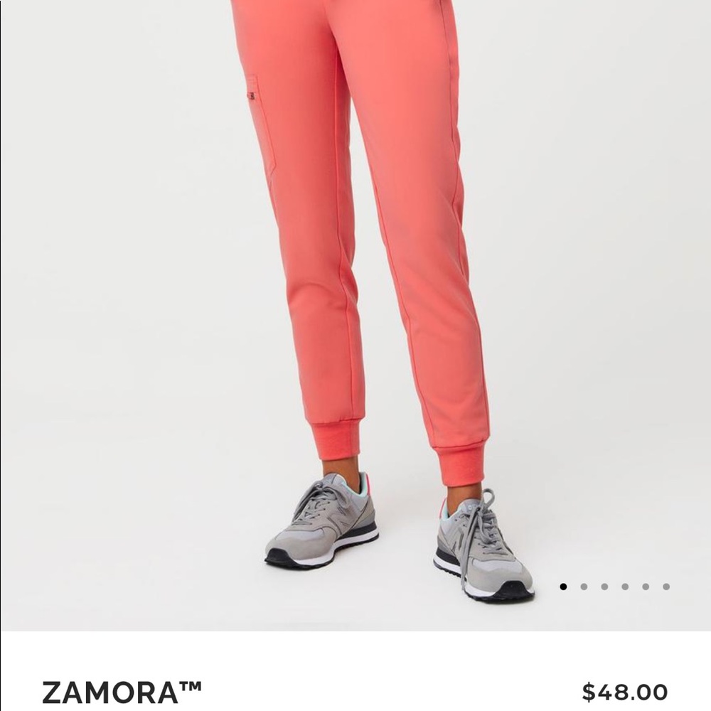 FIGS Hot Coral scrub Zamora Jogger LT NWT